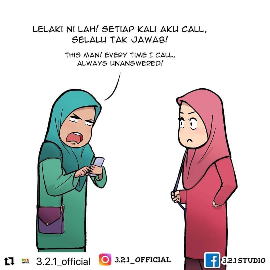 Koleksi Komik Malaysiaさんのインスタグラム写真 - (Koleksi Komik MalaysiaInstagram)「#Repost @3.2.1_official with @make_repost ・・・ Bahagian 1:  Maafkan saya kerana memecahkan rahsia. inilah sebab seseorang lelaki tu selalu lambat jawab call. Para jejaka sekalian! tag dan komenlah kenalan anda untuk menjernihkan keadaan! lepastu ayuh MOBA! . Psss, kami ada halaman rasmi di Instagram @3.2.1_official , Facebook dan juga Twitter! Jemput 'like" dan "follow" halaman rasmi kami😁 . Ingat semua! Amalkan langkah pencegahan Covid-19! Bersama kita putuskan rantaian Covid-19! Tag kawan2, keluarga, abang, adik, kakak, kyodai, nakama, cikgu, kenalan dan komen sikit kat bawah👇😘  . Part 1:  Forgive me for breaking the secret. This is the reason why man always late to answer the call. Guys! Tag and comment your contacts to clarify the situation! Then let's MOBA! . Psss, we have page on Instagram @3.2.1_official, Facebook and Twitter. You guys are invited to "like' and 'follow' our official page there😁 . Remember guys! Practice Covid-19 Prevention Steps! Together we break Covid-19 chain! What else! Tag your friends, family, brothers, sisters, kyodai, nakama, teachers, anyone and comments below👇😘 . #comic #comics #comicstrip #animation #malaysia #komik #komikmalaysia #animasi #anime #cartoon #cartoonist #cartoons #drawing #illustration #mangaartist #mangadrawing #illustrator #komikstrip #gengkomik #webcomic #webtoon #kartun #friendship #kawan #covid_19 #321OFFICIAL #stayhome #malaysiancomic #game」11月2日 13時22分 - tokkmungg_exclusive