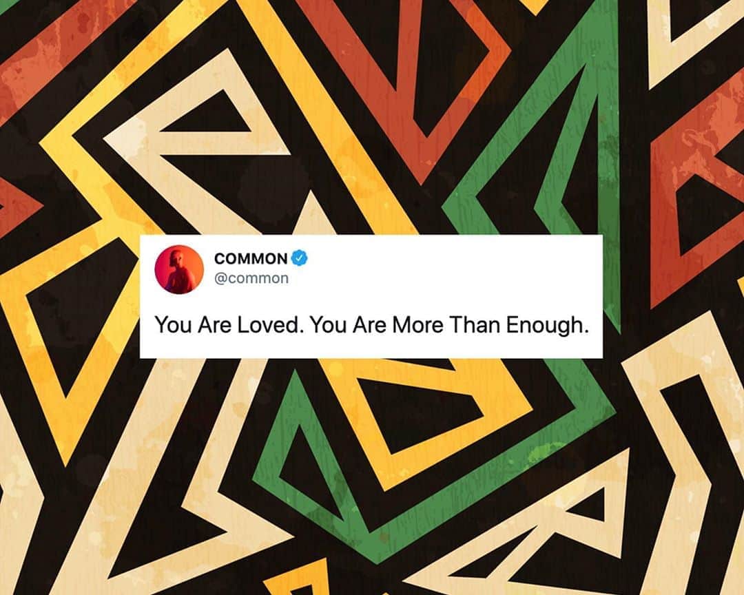 コモンのインスタグラム：「You Are Loved. You Are More Than Enough. You Matter.」