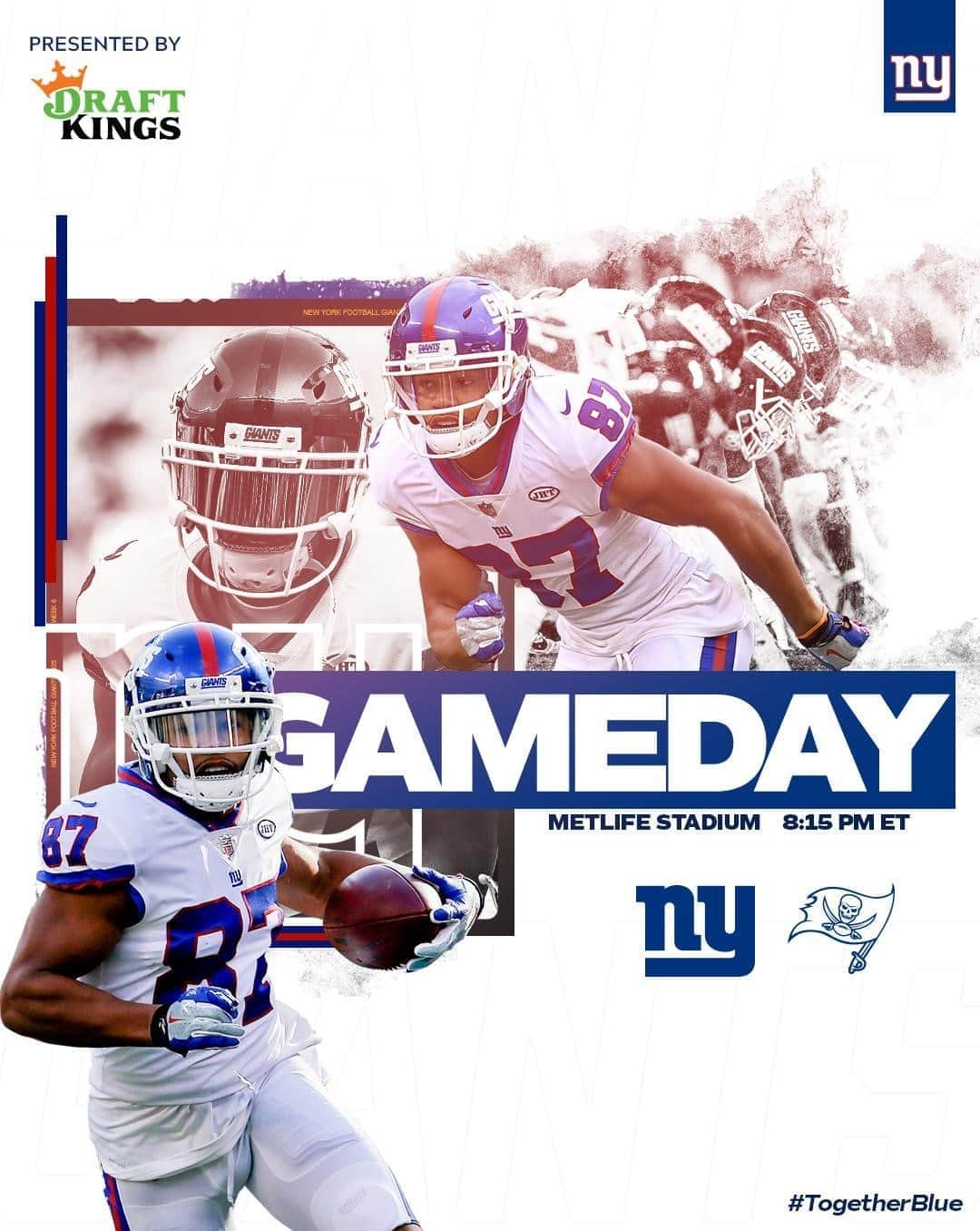 New York Giantsさんのインスタグラム写真 - (New York GiantsInstagram)「MONDAY. NIGHT. FOOTBALL.⁣ ⁣ #TogetherBlue @draftkings」11月3日 0時00分 - nygiants
