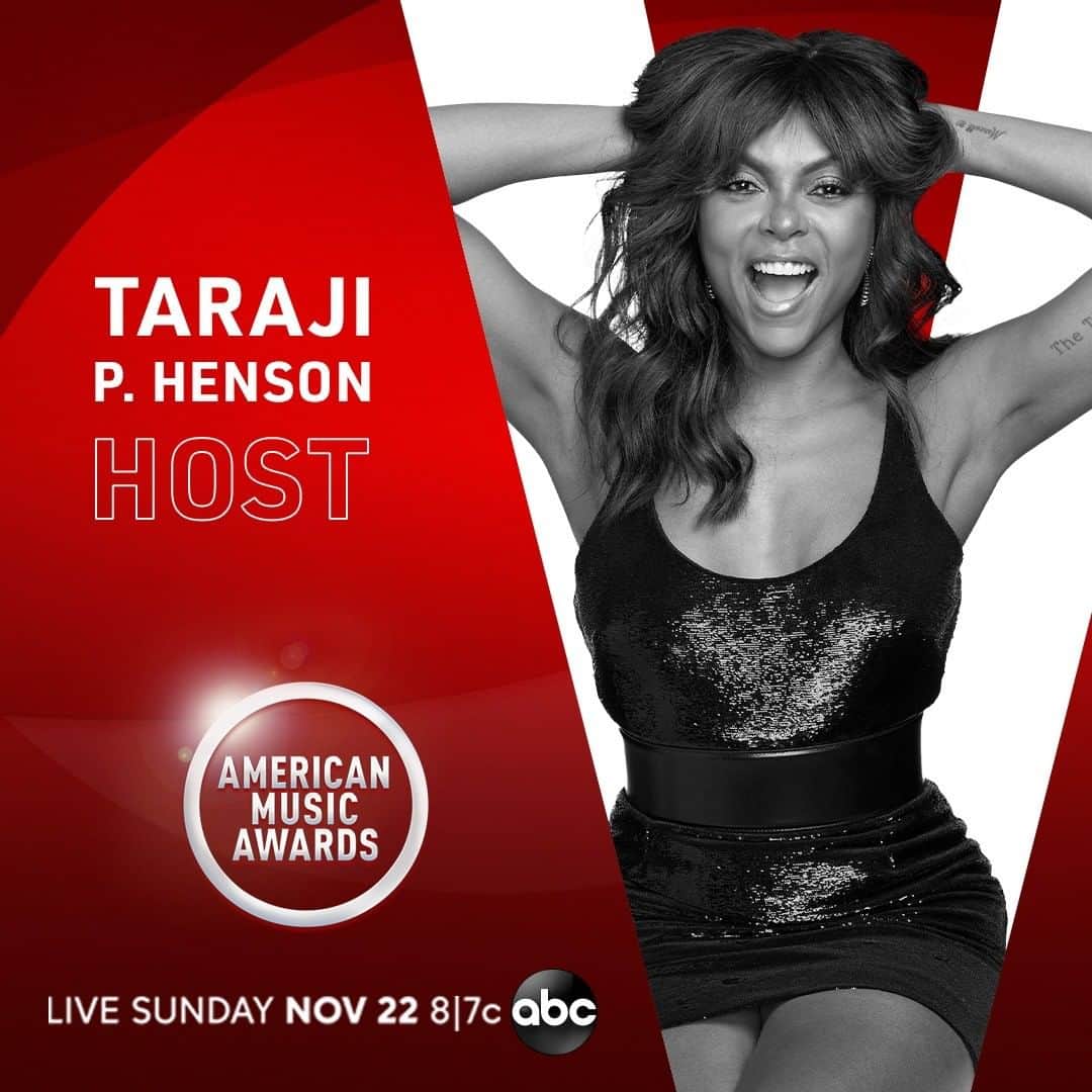 アメリカン・ブロードキャスティング・カンパニーのインスタグラム：「✨ @tarajiphenson✨ is hosting the 2020 @amas Sunday, November 22 at 8|7c on ABC!! #AMAs」