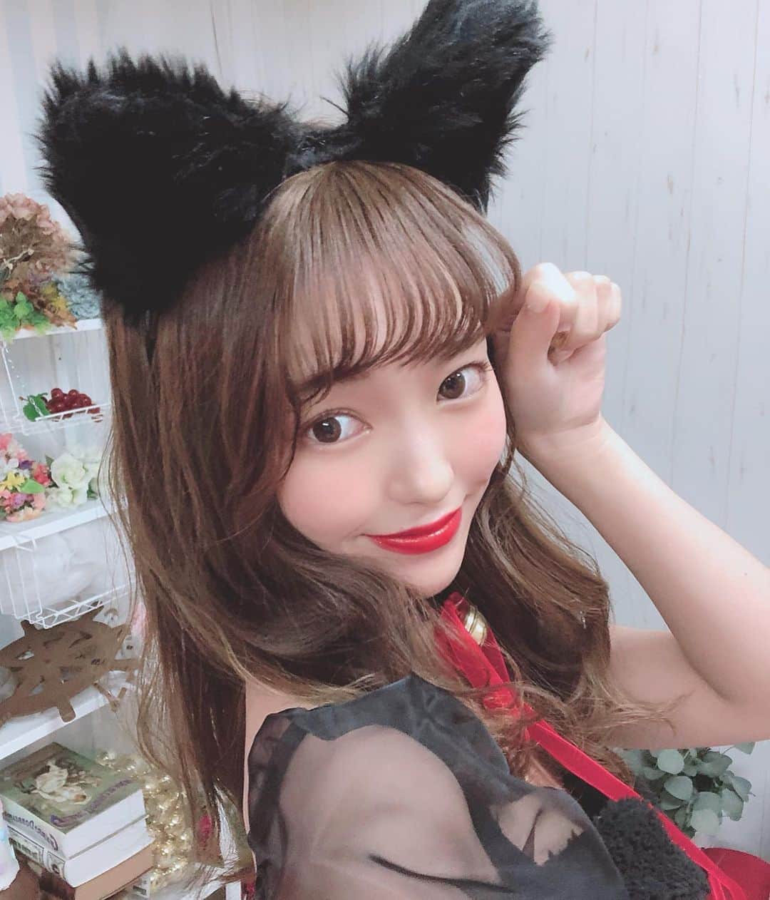 安原舞さんのインスタグラム写真 - (安原舞Instagram)「▷▷▷﻿ ﻿ happy halloween！🎃﻿ ﻿ ﻿ 🐈🐾﻿ ﻿ にゃん﻿ ﻿ ﻿ ﻿ #黒猫﻿ #ハロウィン﻿ #ハロウィンコスプレ」11月2日 16時08分 - mai_yasuhara