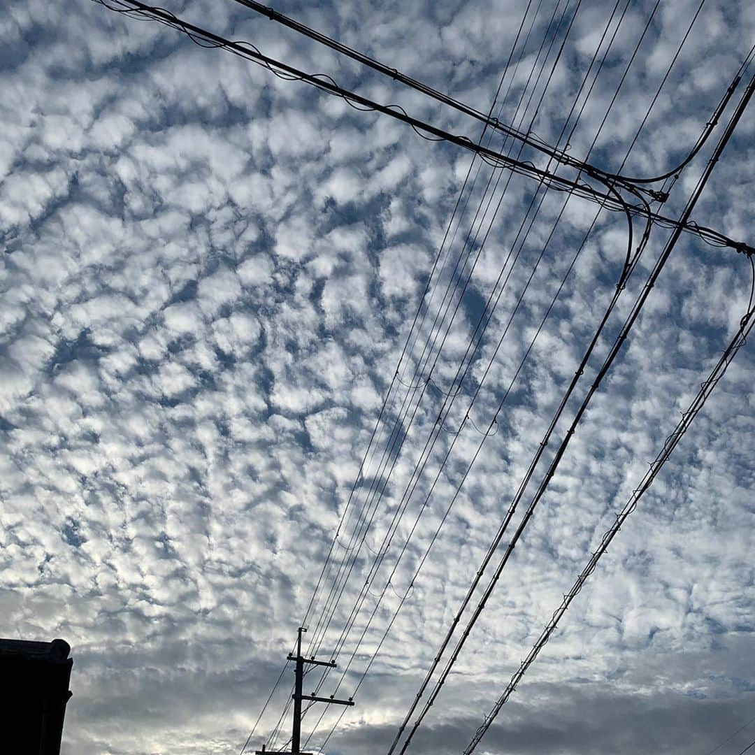 njun tamahkiのインスタグラム：「少し前の空　#電柱写真クラブ  #wwwdc #cloud #sky #sunset」