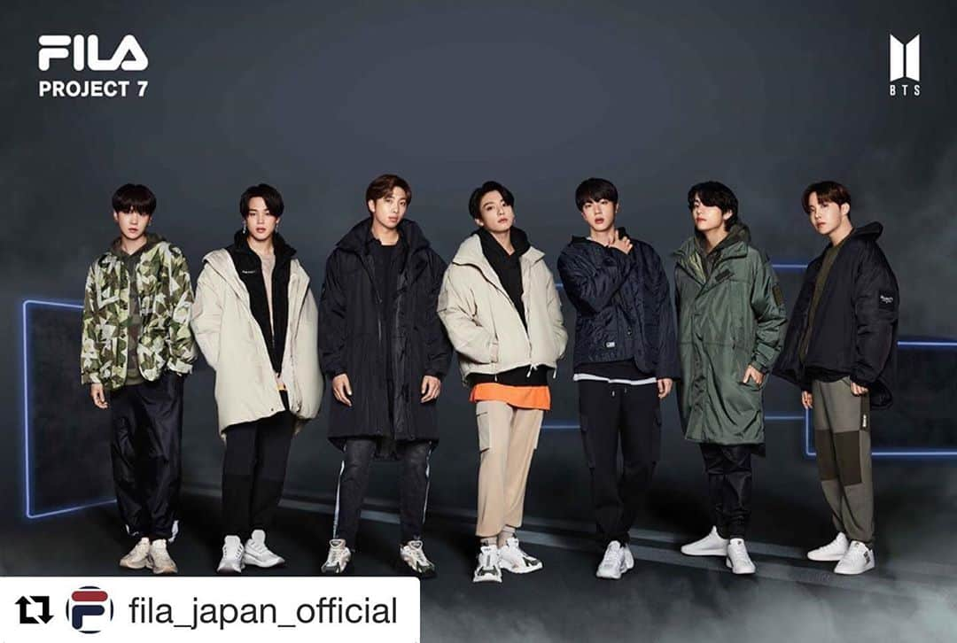 ABCマートさんのインスタグラム写真 - (ABCマートInstagram)「#Repost @fila_japan_official with @get_repost ・・・ BTS project 7  FILAのグローバルブランドアンバサダーであるBTSとの2020年秋冬カプセルコレクション”project 7” の販売を 11/7（金）からFILAショップ各店、公式ECサイト、他専門店にて順次販売をスタートいたします  ミリタリームードとハイテクウェアにインスパイアされており、カーキ、ベージュ、迷彩などミリタリーなカラーリングとパターン、 機能性のある異色素材を使用したコレクションになっております。 BTSメンバーがコレクションを着用したブロマイドのプレゼントがもらえるチャンスもございます！ お見逃しなく💓  #RM #Jin #SUGA #jhope #Jimin #V #JungKook #FILA #BTS  #フィラ #フィラ倶楽部 #휠라#보이저컬렉션 #방탄소년단 #진 #슈가 #제이홉 #지민 #뷔 #정국」11月2日 18時19分 - abc_mart_japan