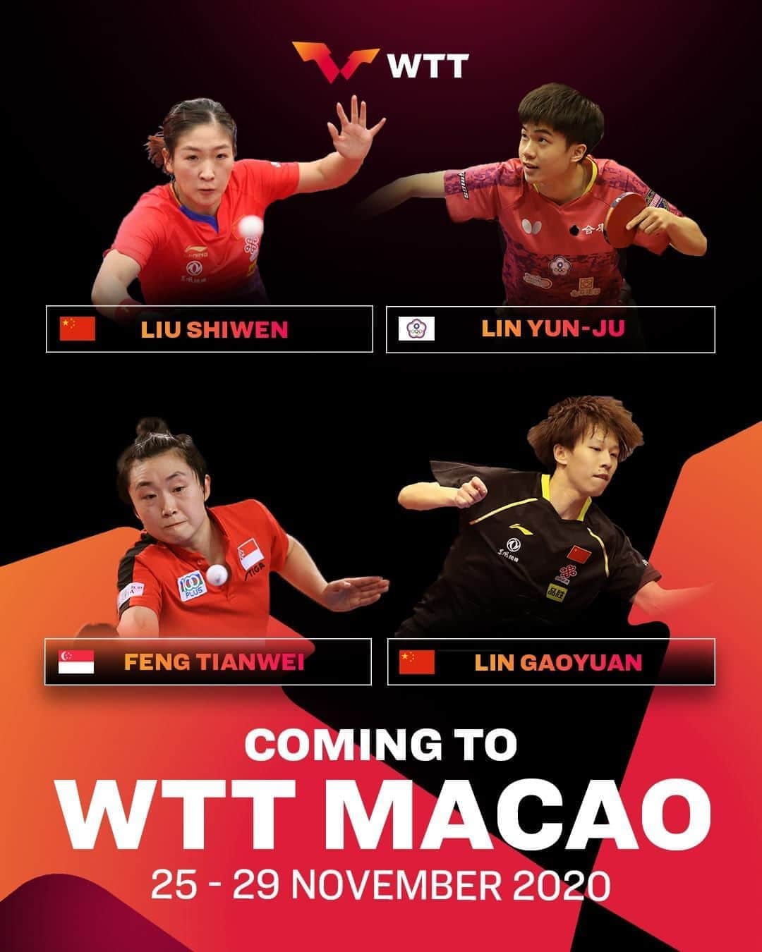 ITTF Worldさんのインスタグラム写真 - (ITTF WorldInstagram)「More BIG names lining up for #WTTmacao this month! 🏓🇲🇴」11月2日 21時00分 - wtt