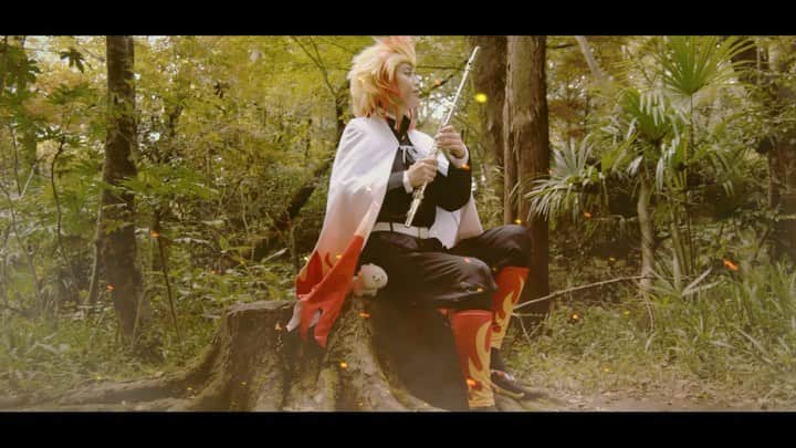 のインスタグラム：「☆ Please check my YouTube #鬼滅の刃 #煉獄杏寿郎  . #suaiflute  #suaiflvideo  #suaiflcosplay」