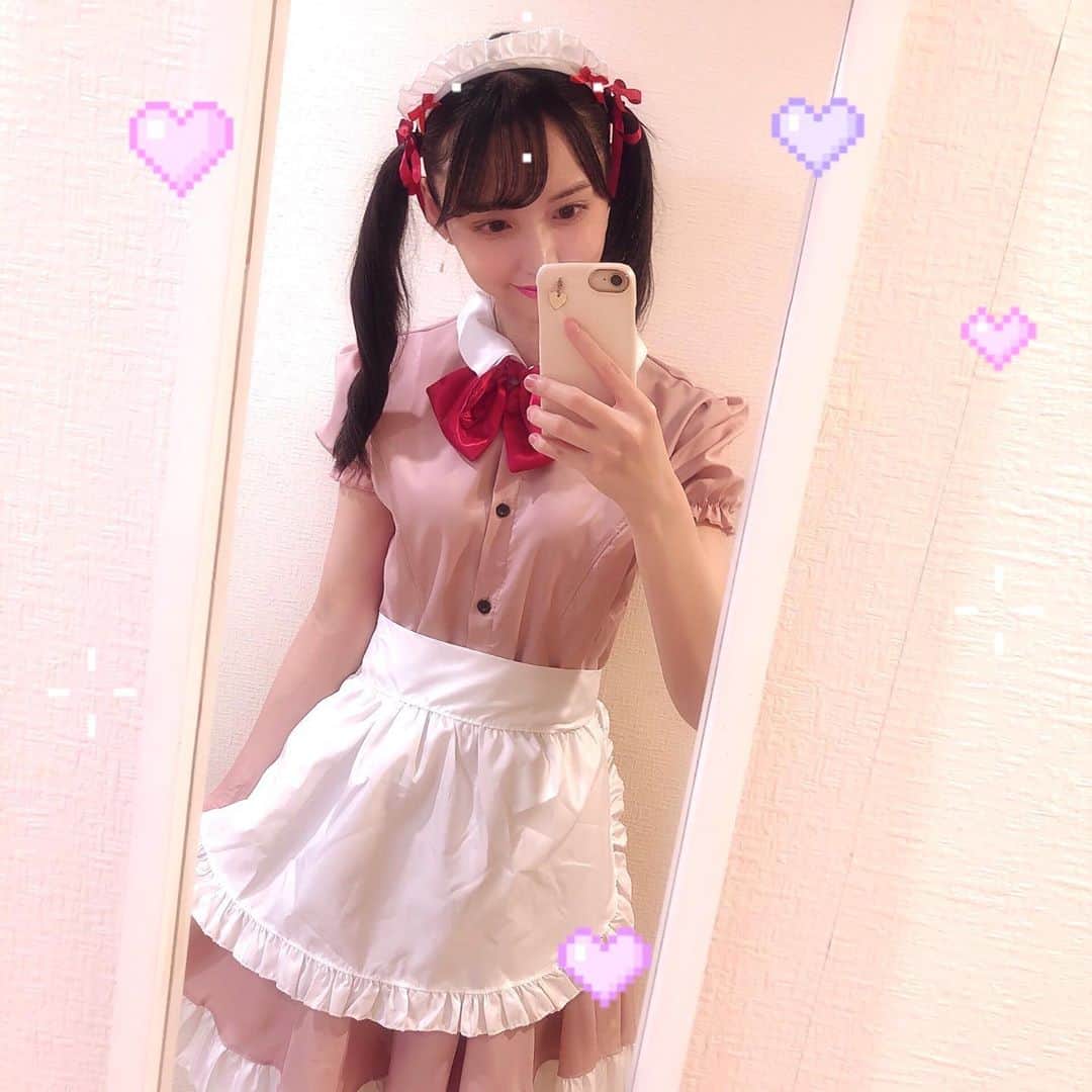 のインスタグラム：「🎀💭❤️ #メイド #メイド服 #halloween #halloween2020 #ハロウィン #おうちハロウィン #ハロウィン仮装 #ハロウィンコスプレ #仮装 #コスプレ #全身鏡 #메이드 #할로윈 #할로윈분장 #할로윈코스튬  #분장 #코스프레 #전신샷 #japanesegirl #maid #frenchmaid #maidcosplay #maidcostume #halloweencostume #costume #cosplay #mirrorselfie #mirrorshot #instahalloween」