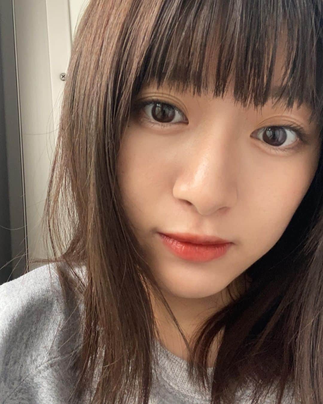 谷口萌衣子のインスタグラム：「いつもと違うメイク🧃  オリーブ系のシャドウ可愛いぞという発見... ミノンの化粧下地も良い◎   リップは、オンリーミネラル ミネラルカラーセラム マロン！最近ゲットしたのですが、発色良いオレンジブラウンで最高に好き（泣）  近い..笑  #ミスキャンパス立命館  #オリーブアッシュ #メイク #オレンジブラウン #ブラウンリップ #秋メイク #コスメレビュー #オンリーミネラル」