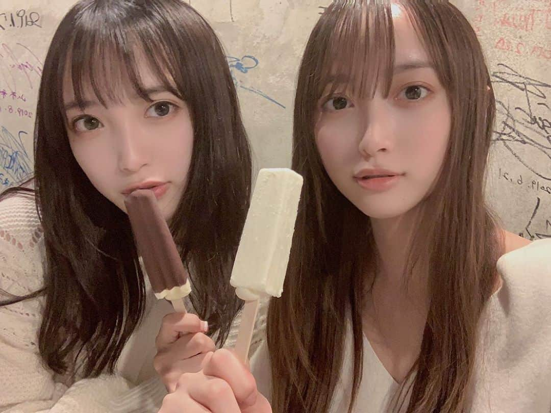 神谷樹里奈さんのインスタグラム写真 - (神谷樹里奈Instagram)「🍦♡  #twins #双子」11月2日 21時48分 - __oystersushi