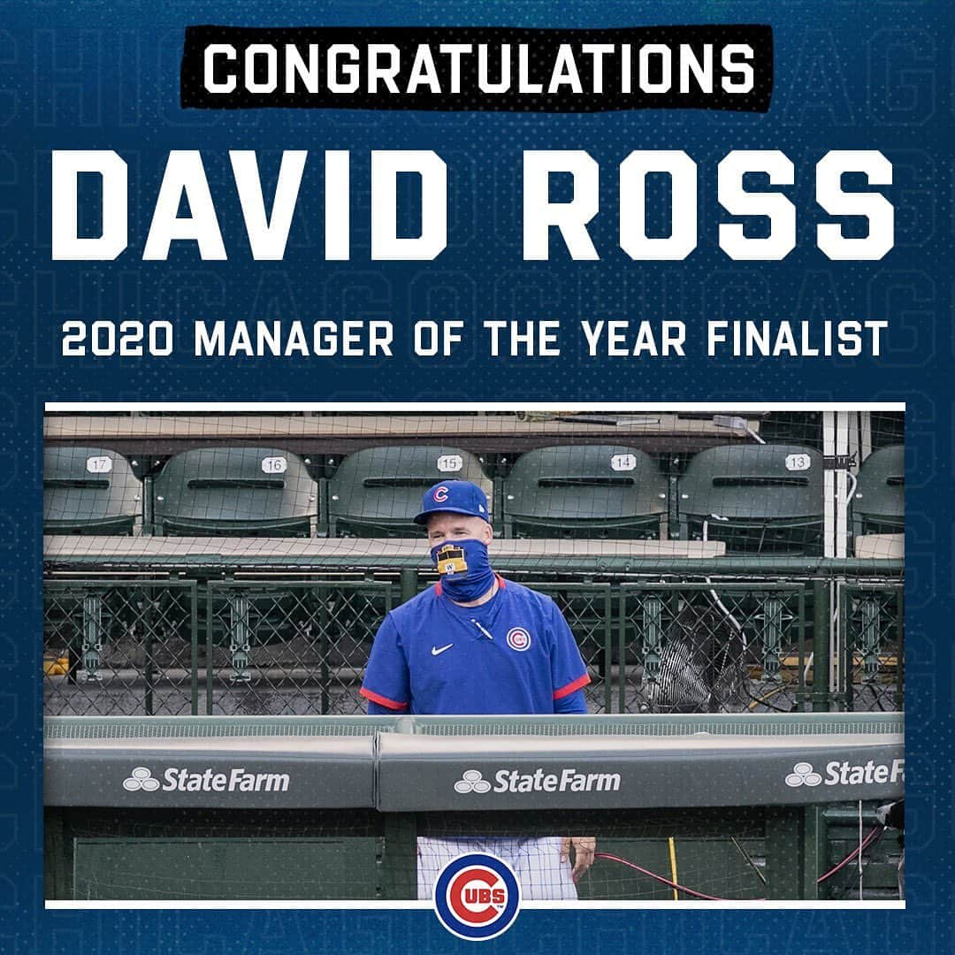 シカゴ・カブスさんのインスタグラム写真 - (シカゴ・カブスInstagram)「In his first season at the helm, David Ross is a finalist for NL Manager of the Year!」11月3日 9時07分 - cubs