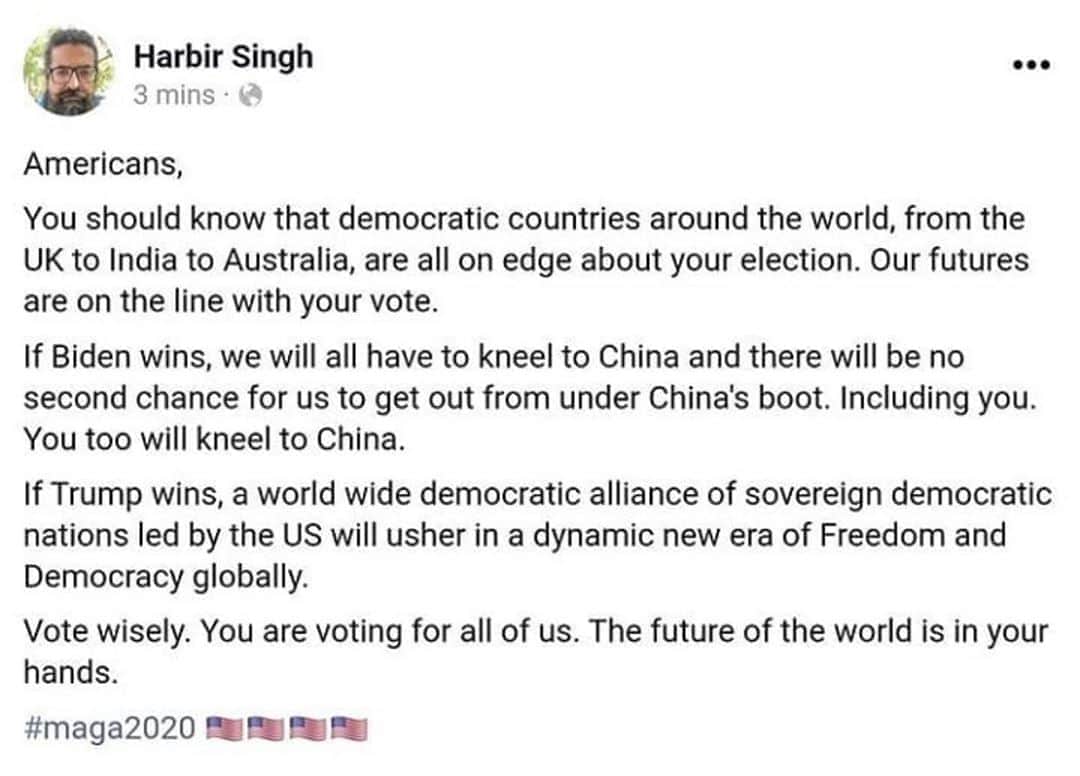 のインスタグラム：「President Trumps win will save the world. This is not an exaggeration. @realdonaldtrump」