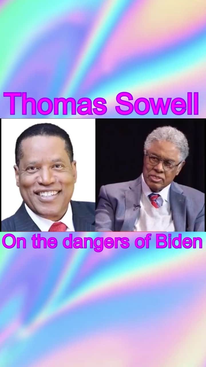のインスタグラム：「Discussing @joebiden s dangerous incompetence. • @thethomassowell calls @joebiden a phoney, stating that if he is elected policies would be set forth that America may never recover from.」