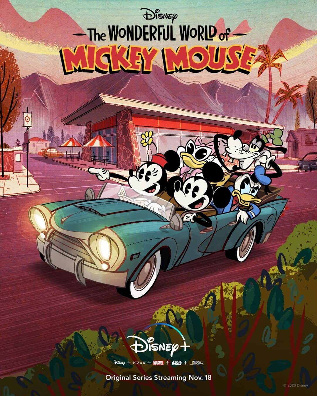 Disneyさんのインスタグラム写真 - (DisneyInstagram)「Destination: #TheWonderfulWorldOfMickeyMouse! 🚙 Start streaming the brand-new animated Original Series on Mickey’s birthday, November 18, only on #DisneyPlus.」11月3日 3時00分 - disney