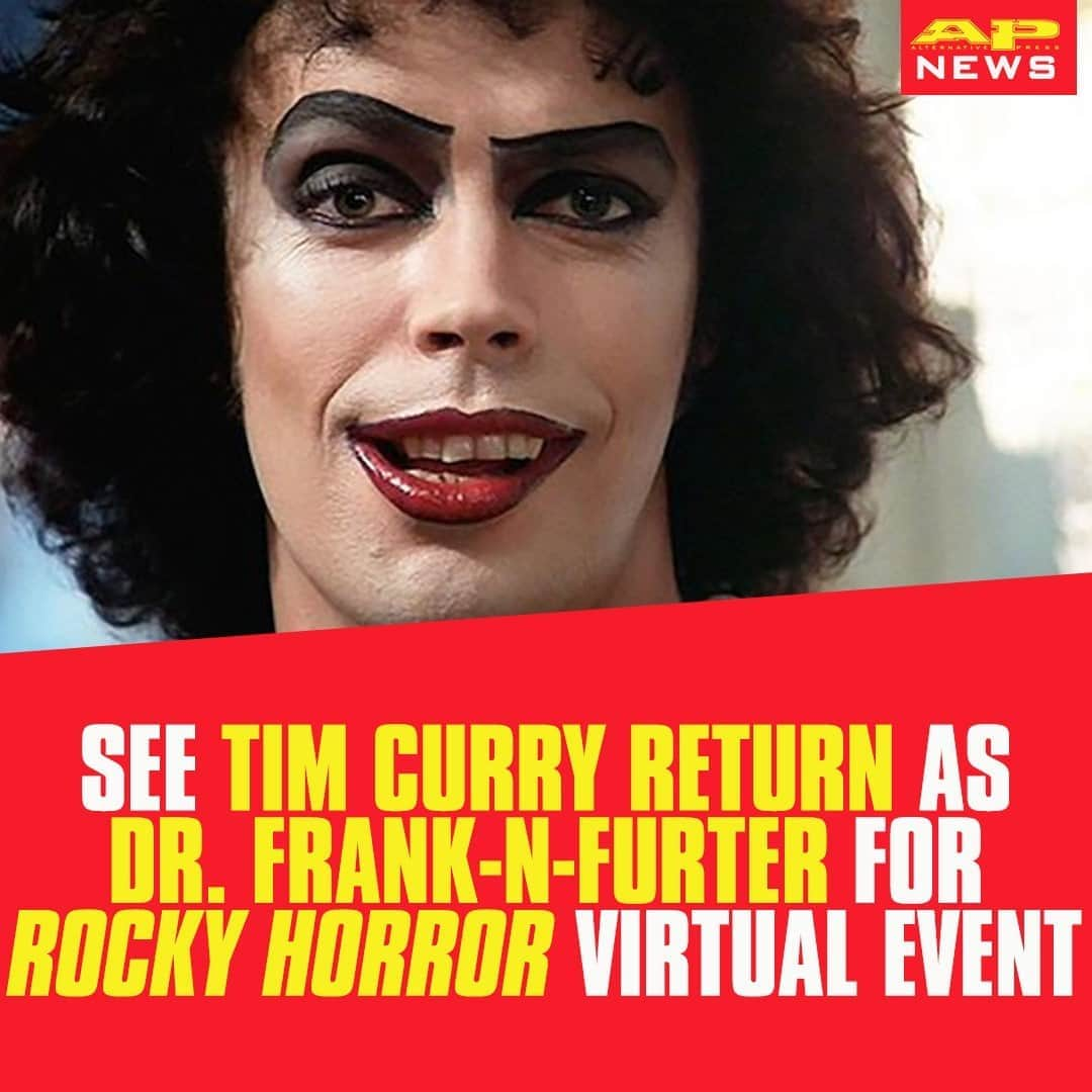 Alternative Pressさんのインスタグラム写真 - (Alternative PressInstagram)「WATCH: Tim Curry reprised his iconic role as Dr. Frank-N-Furter alongside some familiar faces including @falloutboy’s @PatrickStump for a special ‘The Rocky Horror Picture Show’ virtual event⁠ LINK IN BIO⁠ .⁠ .⁠ .⁠ #timcurry #rockyhorror #rockyhorrorpictureshow #therockyhorrorpictureshow #drfranknfurter #franknfurter #rockyhorrorlivestream #falloutboy #fob #patrickstump #altpress #alternativepress」11月3日 3時42分 - altpress