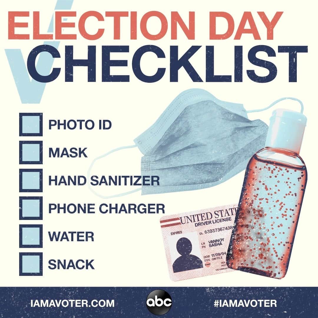 アメリカン・ブロードキャスティング・カンパニーのインスタグラム：「One more day to go! Make sure you’re ready to make tomorrow count! ☑️ #iamavoter」