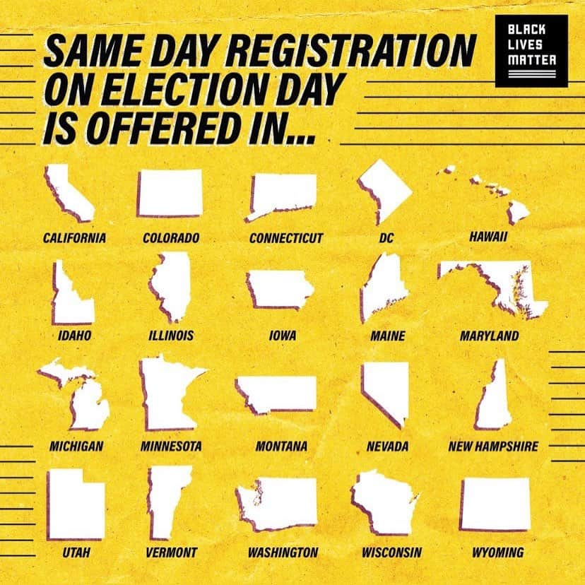 アイシャ・タイラーのインスタグラム：「You can register and vote TOMORROW, VOTING DAY in these 20 states! It’s not too late to make real change. America needs you! Check out iwillvote.com to get all the deets and make your voice heard! Let’s get this country back on track and move forward. Together. 🇺🇸🗳」