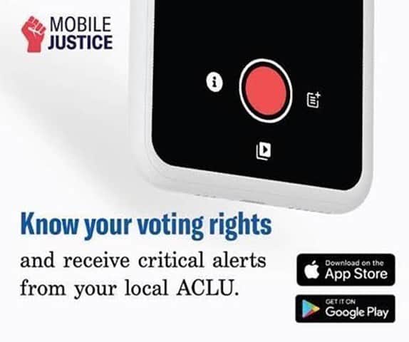 ジョン・キャロル・リンチのインスタグラム：「At all times, but especially in this election @aclu_socal wants to make sure your voting plan includes the #MobileJustice app, where you can learn about your rights to vote, protest and assemble, report incidents you might encounter at the polls and beyond to the ACLU, and receive timely alerts on local actions. Get it for free: https://bit.ly/31Rtcjw or by searching “Mobile Justice App”」