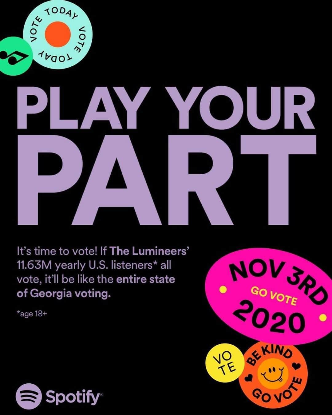 The Lumineersさんのインスタグラム写真 - (The LumineersInstagram)「Get out and vote!」11月3日 5時49分 - thelumineers