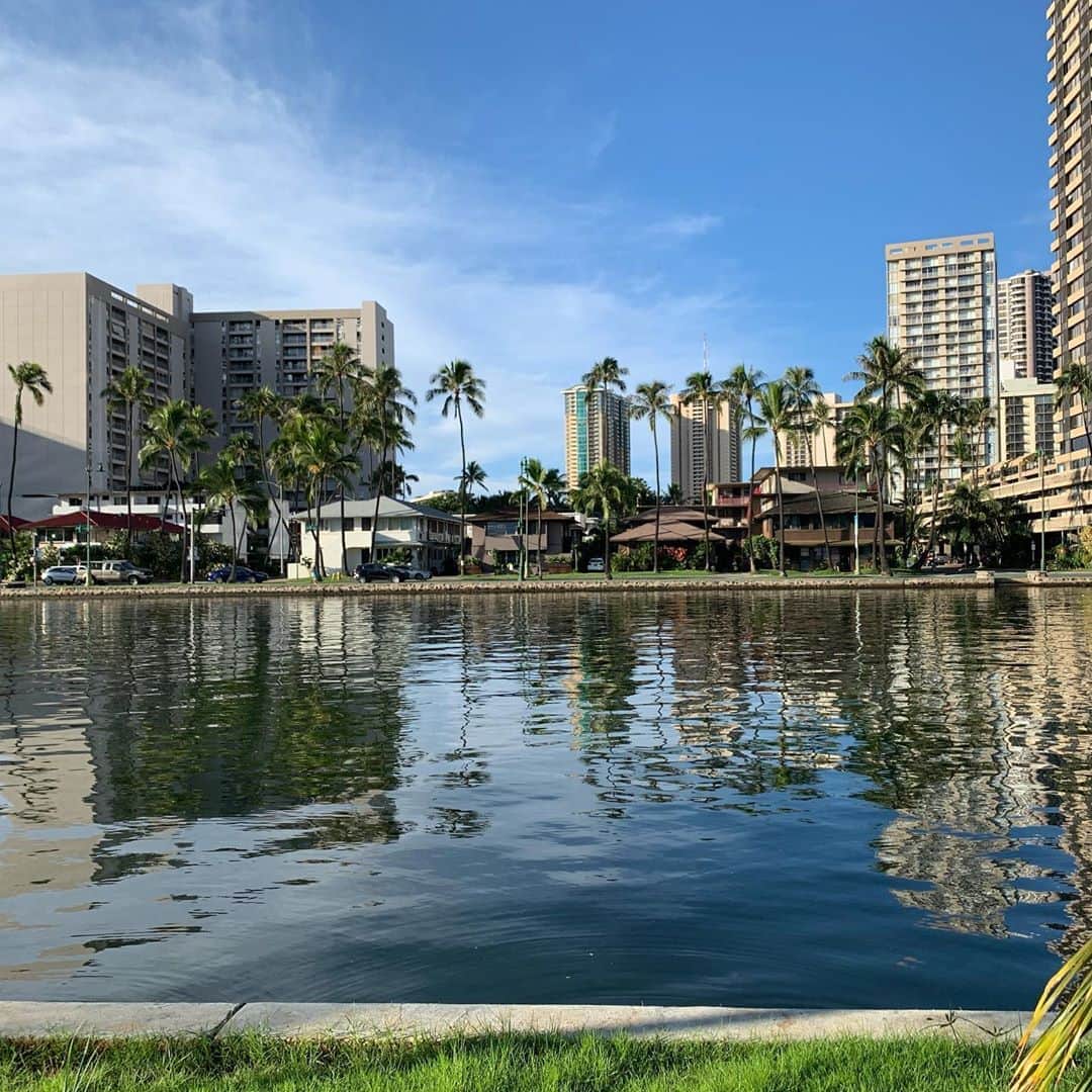 飯島寛子さんのインスタグラム写真 - (飯島寛子Instagram)「Good morning from Honolulu!! いつもと違うランニングコース！ 今朝の満潮時から２時間たっていますが、アラワイ運河の水位が高くてびっくり。 今日もよい日で #アラワイ運河　#ハワイ暮らし」11月3日 5時57分 - hirokoiijima