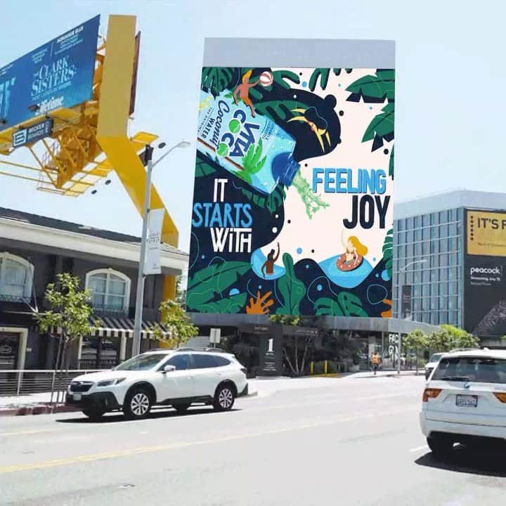 Vita Coco Coconut Waterのインスタグラム：「Sometimes we have a hard time making decisions. For instance, remember that contest we ran for aspiring designers to complete our big empty green screen billboard on Sunset Boulevard? We got so many submissions from talented designers, we've been struggling to pick the winners. We even asked our finance team if there was wiggle room in the budget to hire more than one person. Unfortunately, they said no. So, without further ado, we’re going to announce our winners!    Congrats to our top 10 finalists, who each won $1K to kickstart their career: Dani H., Faith H., Matteo M., Christina O., Andrew N., Victoria P., Manuel G., Matt P., Michelle H, and Reilly F. And an even bigger congrats to our winner, Tyler P.! We hope his announcement in Times Square didn’t embarrass him 😊  An extra special thank you to all the designers who submitted their work. You made our decision hard. Like really, really hard.」