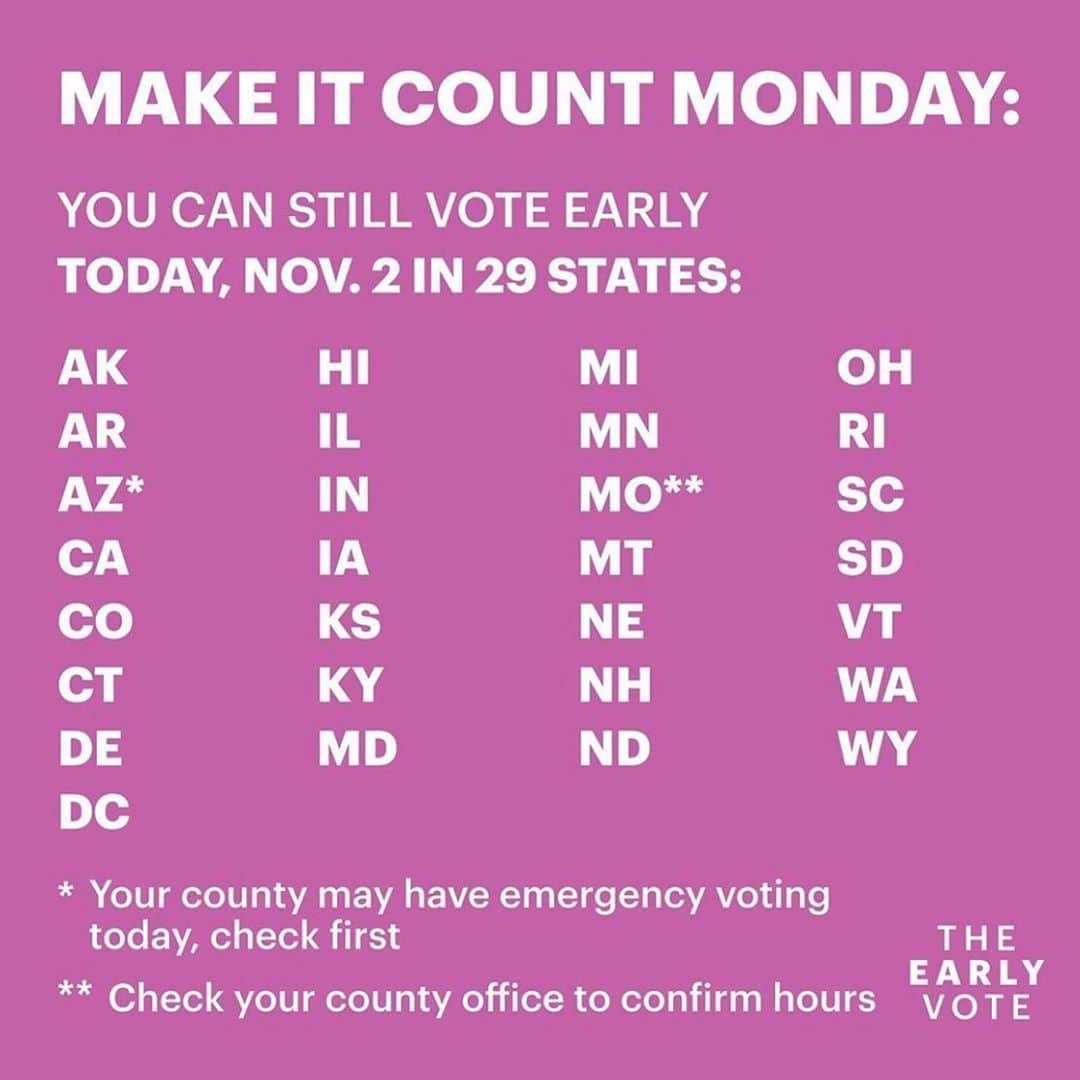 のインスタグラム：「It’s the final days of Election season! The fashionable thing to do is make your voice heard and vote 🗣🗳 #vote」