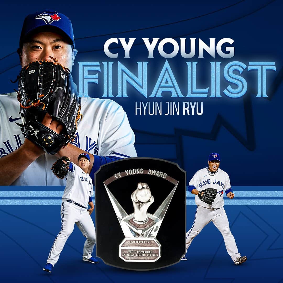 トロント・ブルージェイズさんのインスタグラム写真 - (トロント・ブルージェイズInstagram)「A MONSTER season 🇰🇷 @hyunjinryu325 is a Cy Young Award Finalist!」11月3日 8時05分 - bluejays