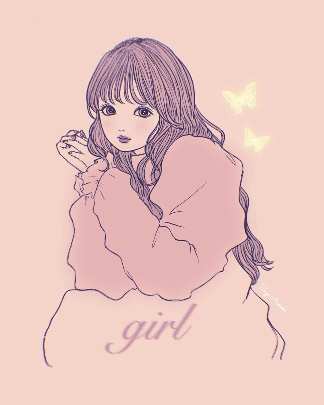 乃の木そよのインスタグラム：「girl....🦋」