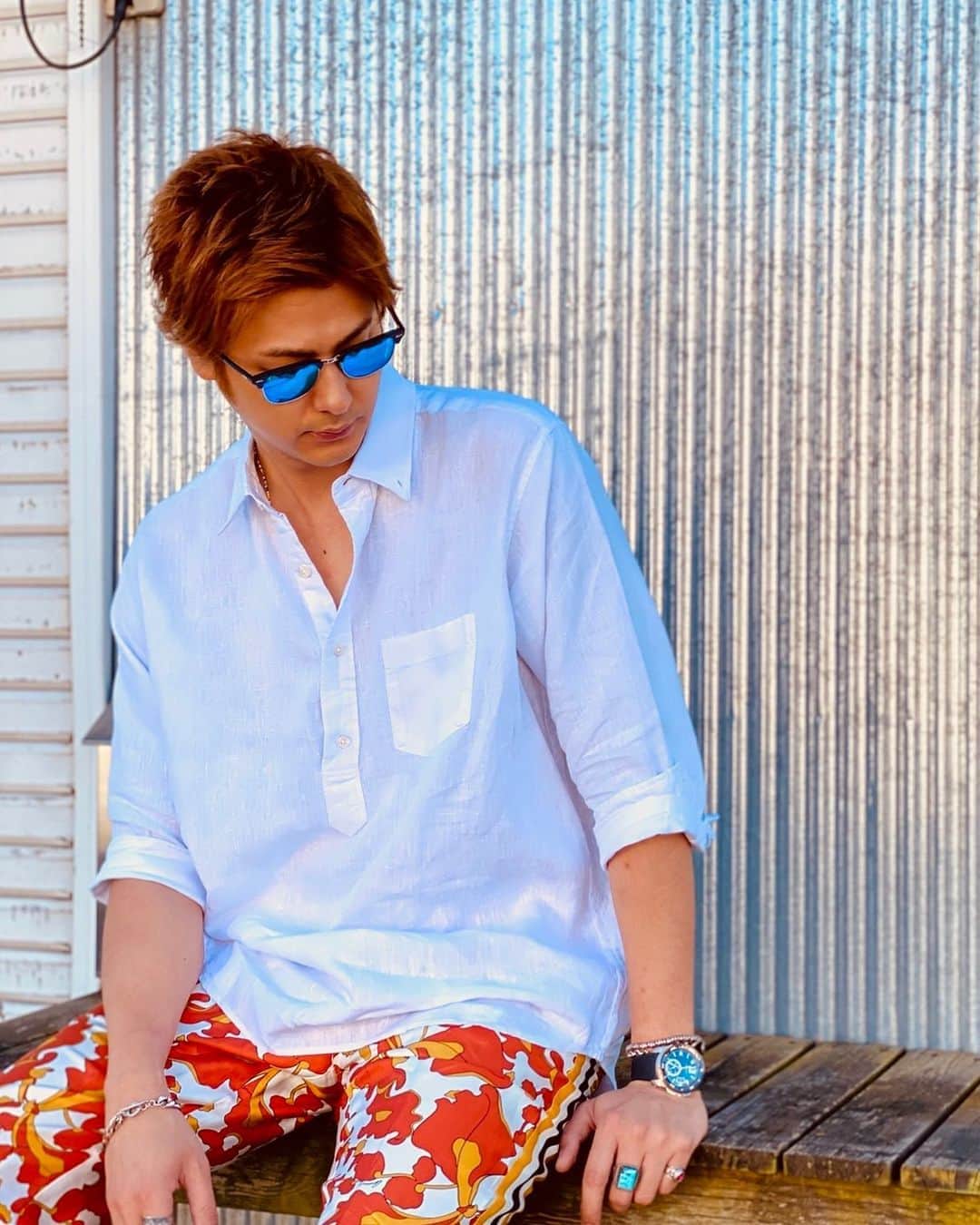 のインスタグラム：「#gucci#rayban #ootd#outfit#ootn#fashion　#fashionphotograpy#ootdfashion　#instafashion#fashionphoto　#fashiongram#fashionpost　#fashionsnap#style#fashiontrende #mocomichihayami#速水#速水もこみち」