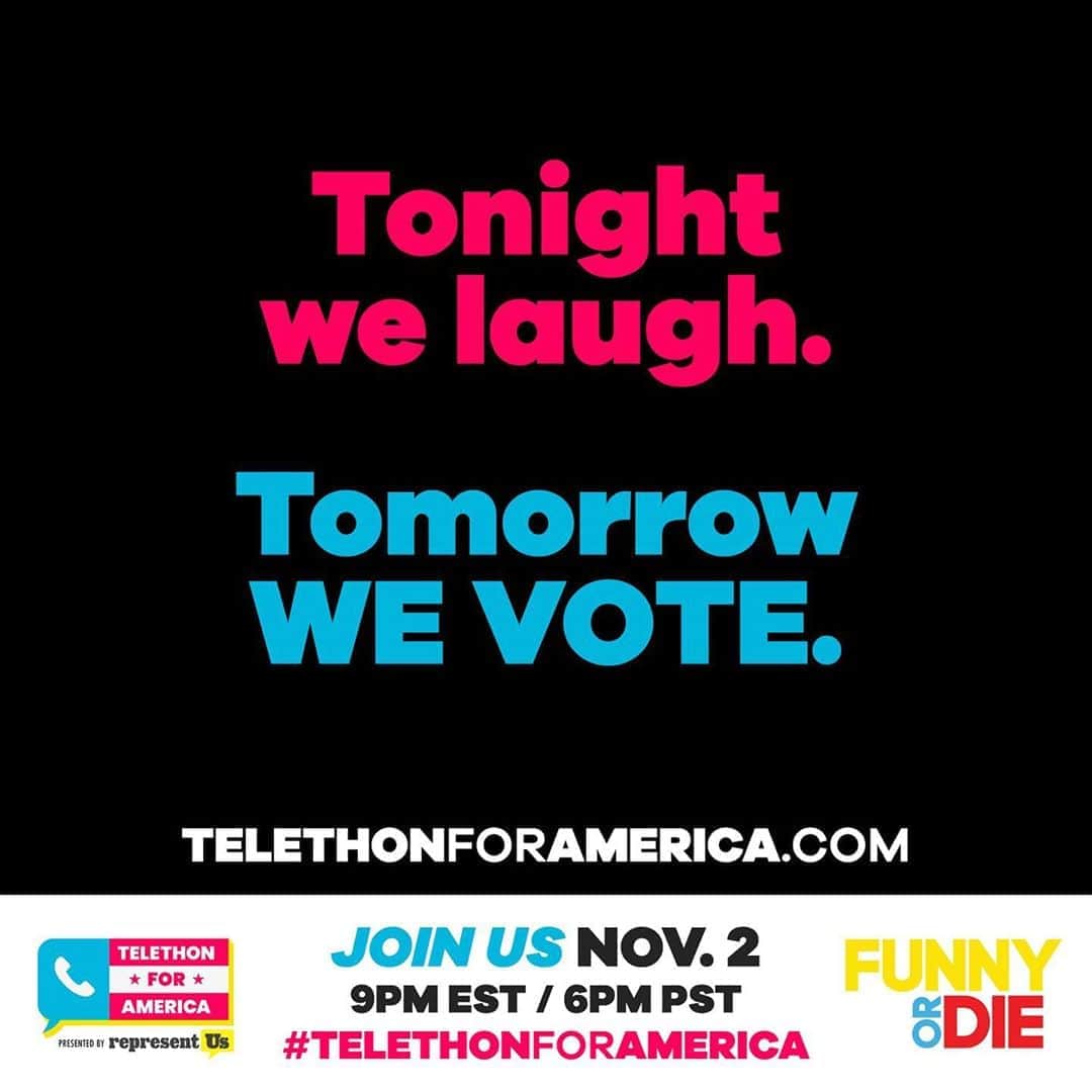 アイシャ・タイラーのインスタグラム：「Streaming here starting at 6pm PT come holla at ya girl 🇺🇸🗳  https://telethonforamerica.com」