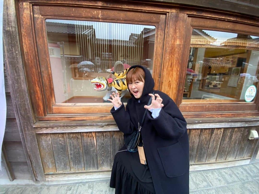 トリイクニコのインスタグラム：「そこでガオーてやって下さい🤳 カメラマン @kyonkyon621   懐かしの伊勢神宮行った時の🐯  どこか行きたいけど、 土日祝の渋谷新宿混みすぎててバーゲンかと思った🙄」