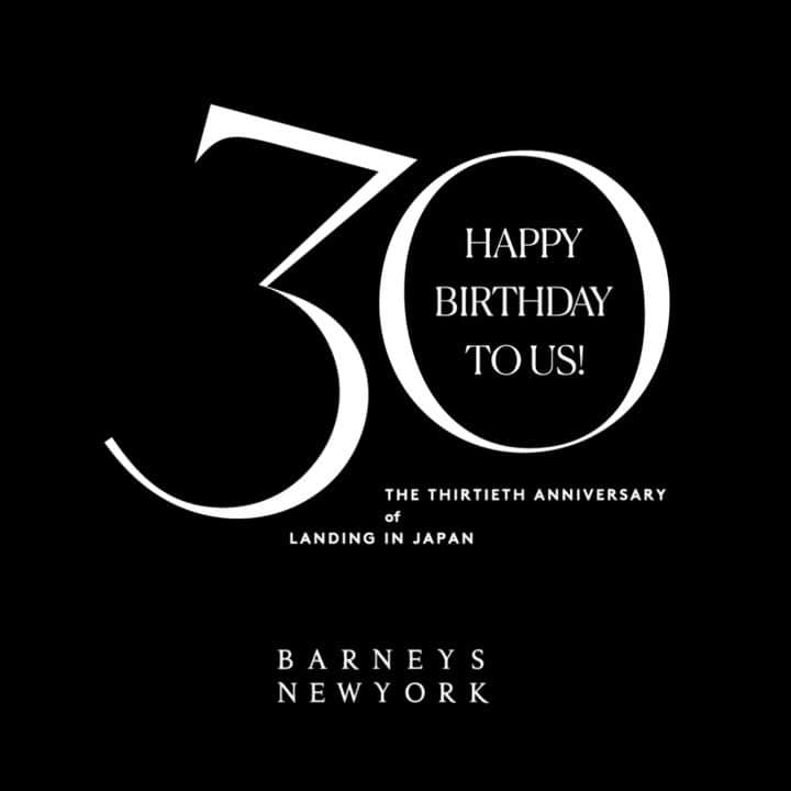 のインスタグラム：「本日、バーニーズ　ニューヨークは日本上陸30周年を迎えました。たくさんのご愛顧いただきありがとうございます。 今年は大きな変化が起きた年となりましたが、バーニーズ　ニューヨークはこれからも「Select, don't settle.--選べよ、固執するな。」の理念のもと、安閑と落ち着くことなく、常に新しいものを探し、選びつづけ、お客様に常に新しいファッションでの冒険をご提案いたします。 これから先もみなさまとともに刻んでいくバーニーズ　ニューヨークの歩みにどうぞご期待ください。 #30thanniversary #anniversary #barneysnewyork #barneysjapan #バーニーズニューヨーク」