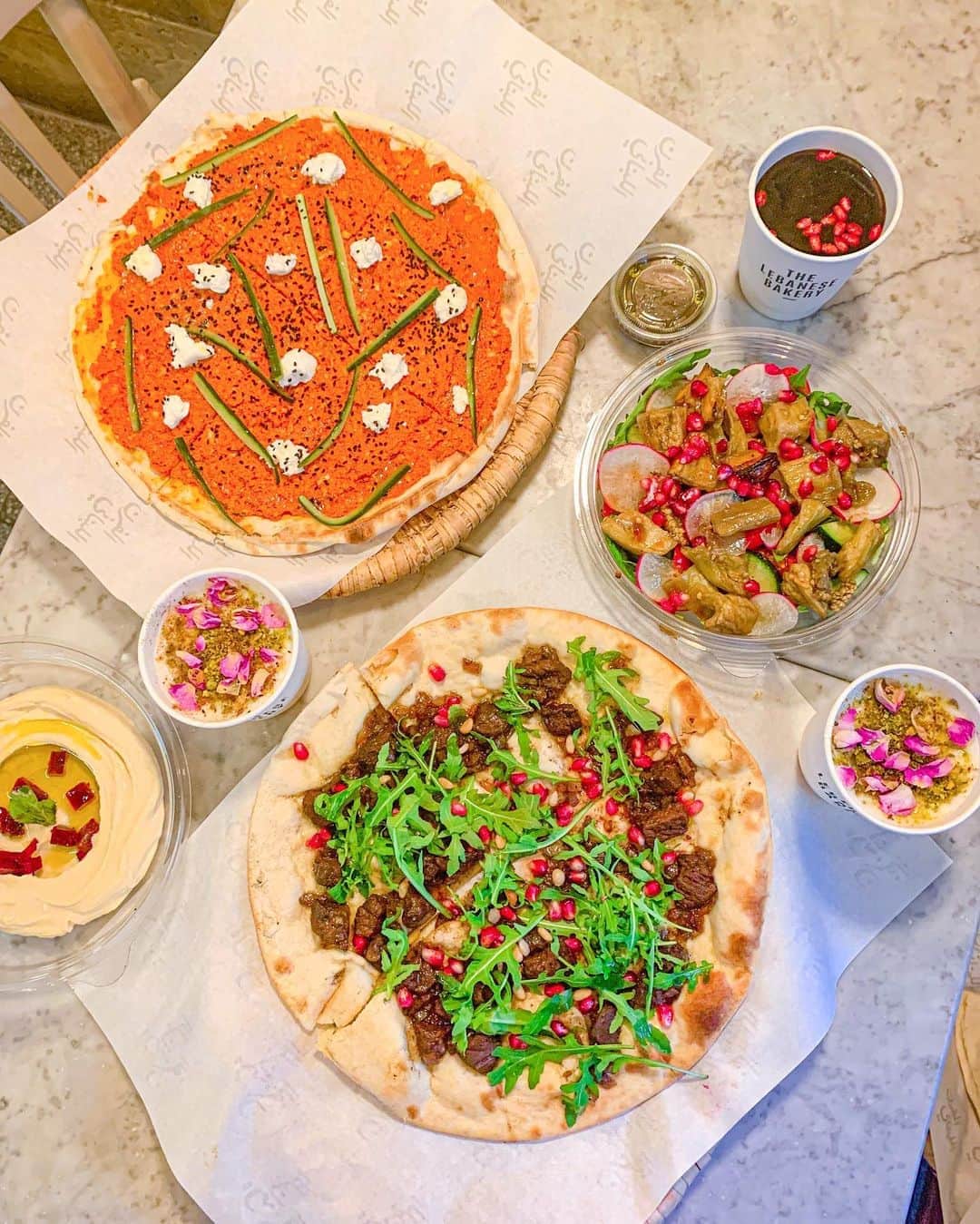 Eat With Steph & Coさんのインスタグラム写真 - (Eat With Steph & CoInstagram)「😌 My dream breakfast would be waking up to the warm, aromatic Lebanese flatbreads freshly baked at @thelebanesebakeryldn , topped with spice roasted peppers, creamy goat cheese, toasted pine nuts and much much more... ❤️⠀ ⠀ Super gutted about all the eateries closing in London this week, but if you can make a dash before Thursday I’d definitely recommend grabbing a bite here! ✨⠀ Otherwise, you can still order this scrumptious feast to takeaway from Thursday onwards, or get delivery via @deliveroo . And at the price of £6, I definitely can’t wait to eat here again! 😋#invite⠀ ⠀ 📸: @rain.sprout⠀ ⠀ 📍 Location: Covent Garden, Harrods ⠀ 💰 Price: £5-10pp⠀ 👨‍🍳 Cuisine: Lebanese⠀ ❤️ Best for: Baked goods⠀ ☎️ Book ahead: Optional⠀ 🌱 Veg options: Yes⠀ 🍽 Top dishes: ⠀  - Muhammara & Labneh⠀  - Ras Asfour⠀  - Sahlab (drink)⠀ ⠀ ⠀ ⠀ ⠀ ⠀ #foodstagram #eeeeeats #forkyeah #londonfood #timeoutlondon #londonrestaurants #toplondonrestaurant #eatlondon #infatuationlondon #foodenvy #takeaway⠀ #lebanesebakeryldn #lebanesebakery #thelebanesebakery #lebaneseflatbread #lebanesecuisine #lebanoneats #lebanese #mediterraneanfood #freshlybaked #lebanesepastry #pomegranate #manousheh #manoush #manakeesh #muhammara #labneh #sahlab」11月3日 17時14分 - eatwithsteph_ldn
