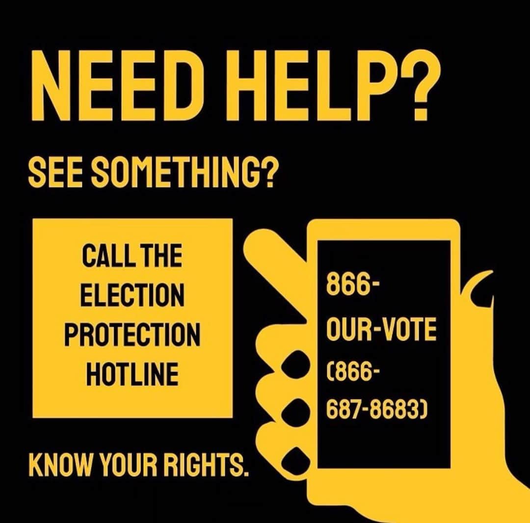 Maroon 5のインスタグラム：「KNOW YOUR RIGHTS! 866-OurVote is here to help you TODAY. Your vote matters and deserves to be counted! If you have questions OR need to report any issues at the polls, call one of these numbers 866-Our-Vote has provided #electionprotection #CountEveryVote #VOTE」