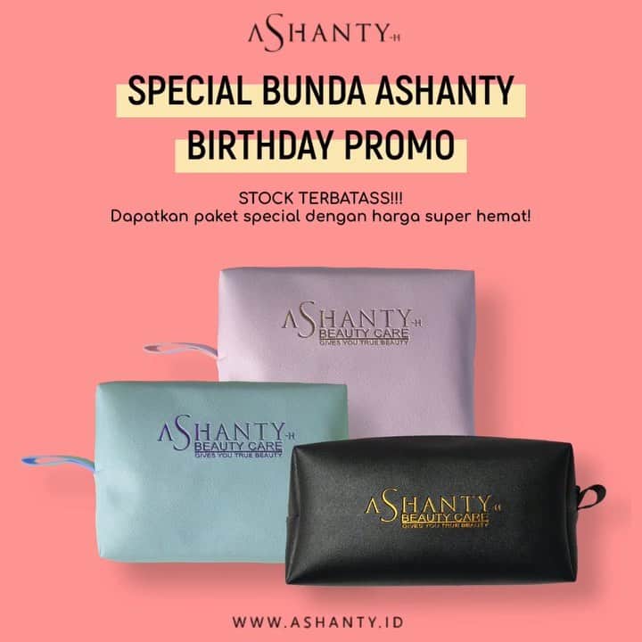 ASHANTY BEAUTY CREAM OFFICIALのインスタグラム：「🎉SPECIAL BUNDA ASHANTY BIRTHDAY PROMO🎉  Yuuk nikmati promo menarik special menyambut ulang tahun Bunda Ashanty dapatkan paket special :  Paket Special Birthday 1  • Ashanty Beauty Cream (Pilih salah satu series) • Skinua Pure O2 Mask  • Skinua Ultra W Modelling Mask Ice Cream GRATIS CAMELLIA VELVET TINT (Pilih salah satu shade) hanya Rp 900.000,-   Paket Special Birthday 2  • Ashanty Beauty Cream (Pilih salah satu series)  • Skinua Ultra W Modelling Mask Ice Cream GRATIS LIPMATTE ASHANTY (Pilih salah satu shade) hanya Rp 550.000,-  Paket Special Birthday 3  • Ashanty Beauty Cream (Pilih salah satu series) GRATIS LIPMATTE ASHANTY (Pilih salah satu shade) hanya Rp 450.000,-  Yuk Ladies pilih paket favoritemu, berikan perawatan dan nutrisi terbaik untuk kulit wajahmu. Pesan sekarang juga yaa sebelum kehabisaaan, stock promo sangat terbataaaassss !!!!!  _____________________________ Informasi dan pemesanan  Ashanty Beauty Cream Chat Via WA : WA: 081293823950 WA: 081287388885 WA: 087778489900 WA: 085781140354 ⚡️ Fast Respons Click Link On Bio Instagram @ashantyid ❣️ ______________________________ #ashantybeautycream #creamashanty #skincareashanty #skincare #skincareartis #skincarelokal #creamwajah #creamperawatanwajah #obatjerawat #jerawat #kosmetik #krimwajah #creamwajah #whiteningcream #ashantyid #ashanty」