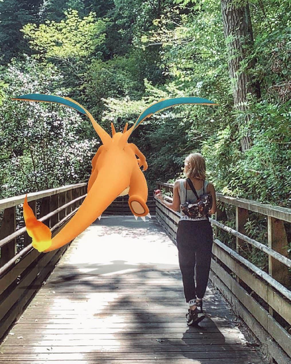 チアコマのインスタグラム：「. . リザードンの後ろ姿❤️ . . #リザードン　#pokemon #ポケモン　#ポケモンgo #pokemongo #Charizard #大阪　#大阪観光 #japan #osaka」