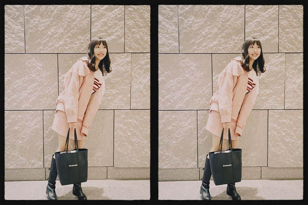渥美友里恵のインスタグラム：「「🌷」﻿ ﻿ 仲良しなお姉さんと美味しいご飯を食べた日﻿ るんるんだったのでピンク着ました﻿ ﻿ setup @lily_brown_official   #lilybrown #リリーブラウン  #setup #セットアップ #セットアップコーデ  #fashion #ファッション #コーデ #コーディネート #秋コーデ #ootd」