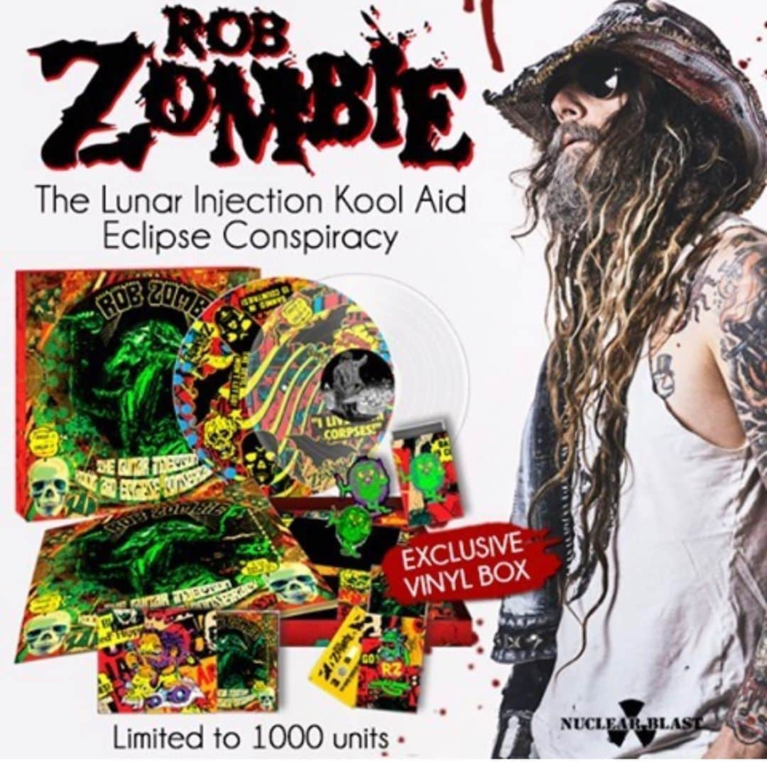 ロブ・ゾンビさんのインスタグラム写真 - (ロブ・ゾンビInstagram)「Dig this insane box set! Yes, it even has the album on cassette! Go to robzombie.com to order. And remember the link for our new KING FREAK VIDEO is in my profile. ☠️👍🏼#robzombie #johnfive #piggyd #gingerfish #thelunarinjectionkoolaideclipseconspiracy #nuclearblastrecords」11月3日 22時14分 - robzombieofficial