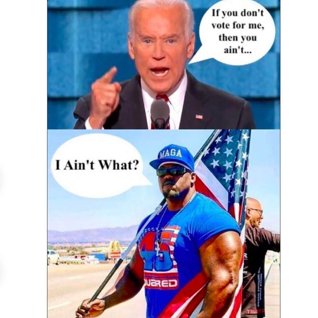 サミーア・アームストロングのインスタグラム：「“You know the thing!” @joebiden  • Thank you @realmagahulk for bringing us all the super MAGA icon/hero we needed!  • Your heart is bigger then you biceps, and your thoughtfulness, intellect, and care for our great country makes you the true role model that Americans are hungry for. #MAGA #trump2020」