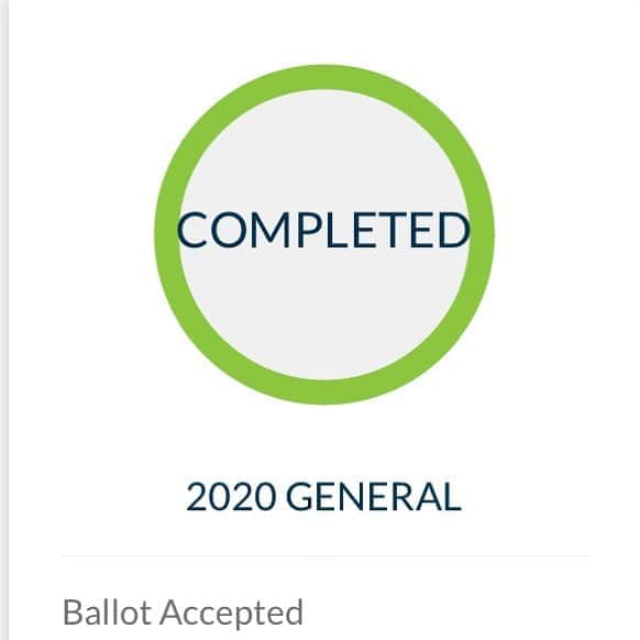 エリザベス・リーサーのインスタグラム：「Voted on him like a bitch. #bidenharris2020  Very satisfying to check your ballot status - I used ballot trax. My sister tracked hers in Colorado and was able to easily fix a signature problem.」