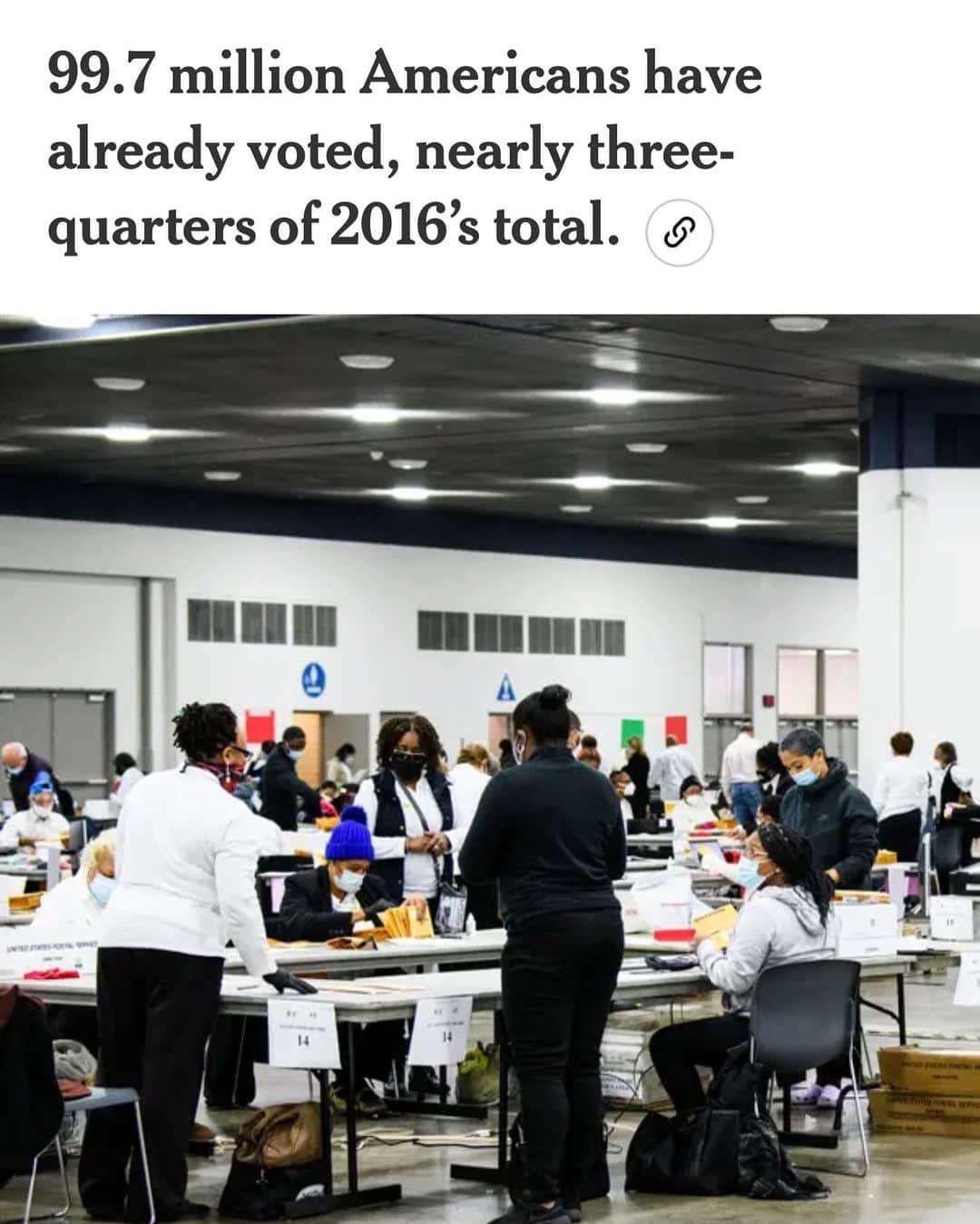 アイシャ・タイラーのインスタグラム：「We’re on track to break records. Let’s end this year way better than it started. #voteblue2020 🇺🇸🗳」