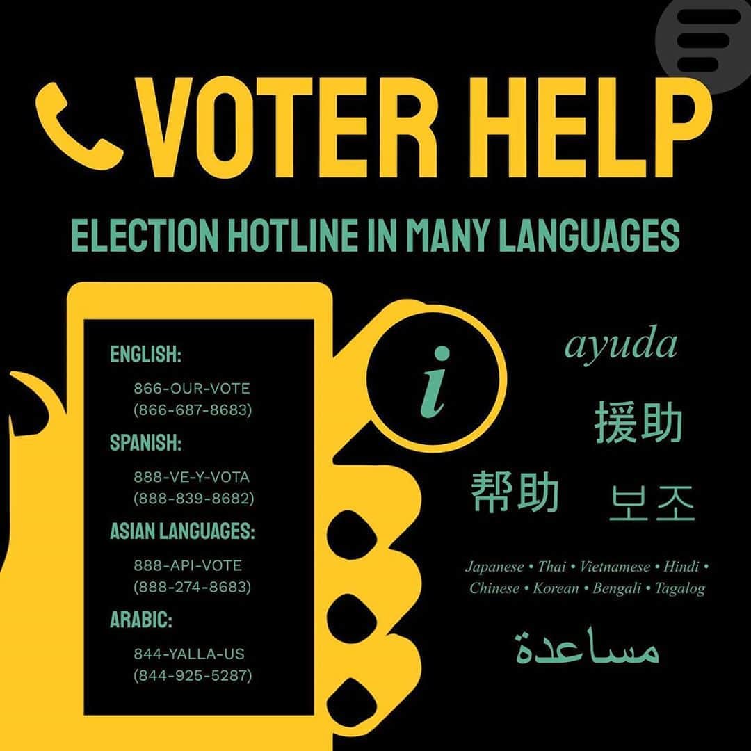 ジェリー・ライアンのインスタグラム：「866-OurVote is here to help you TODAY!! Your vote matters and deserves to be counted! If you have questions OR need to report any issues at the polls, call one of these numbers 866-Our-Vote has provided #electionprotection #CountEveryVote Link in my bio for more info!」