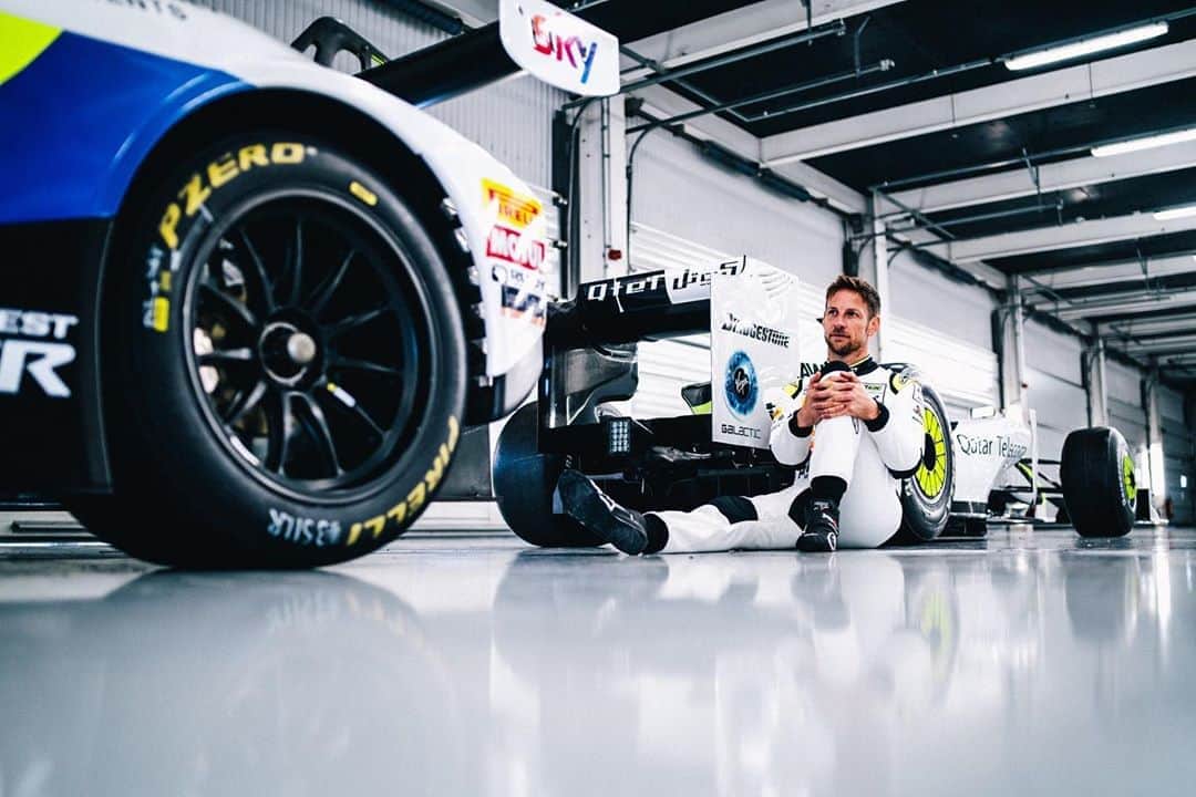 のインスタグラム：「The great memories and the near future. Really looking forward to my first GT3 race this weekend at Silverstone with my team mate @chris_buncombe and driving for our own team @rocket_msport .#brawn #f1 #gt3」
