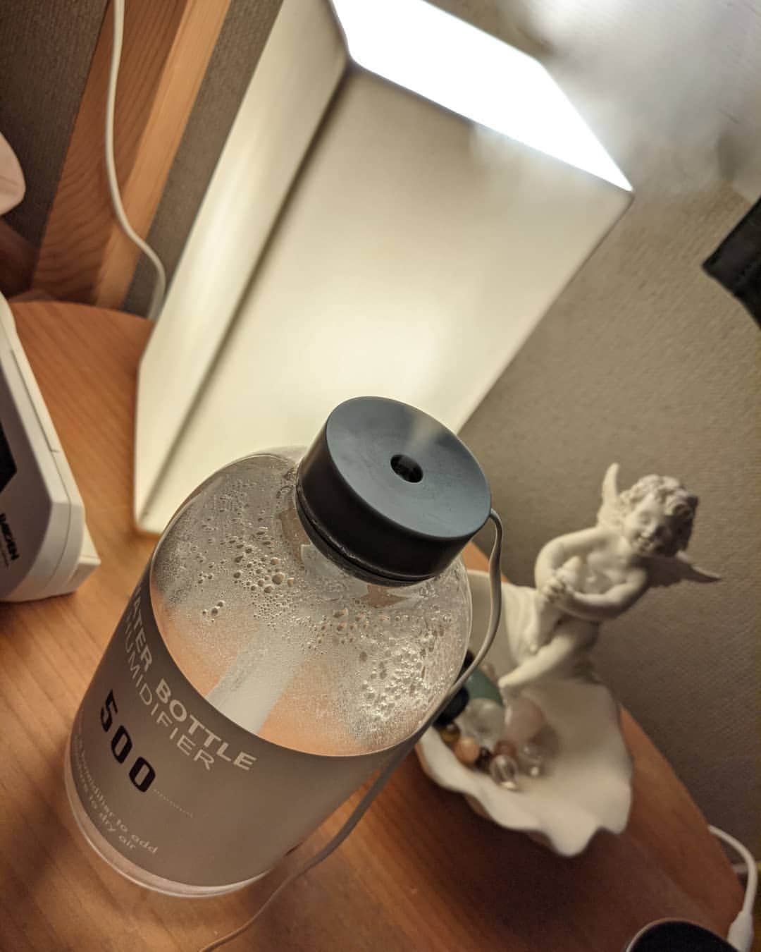良田麻美さんのインスタグラム写真 - (良田麻美Instagram)「まだ、大きい加湿器出してなくて😵💦  この、3COINSのを使ってます💨  アロマウォーター入れて香りにも癒やされます🌹  これは、コンパクトだし便利グッズ👏✨  #スリコ好き子 #スリコ #3coins購入品 #加湿器」11月4日 0時28分 - asamiset