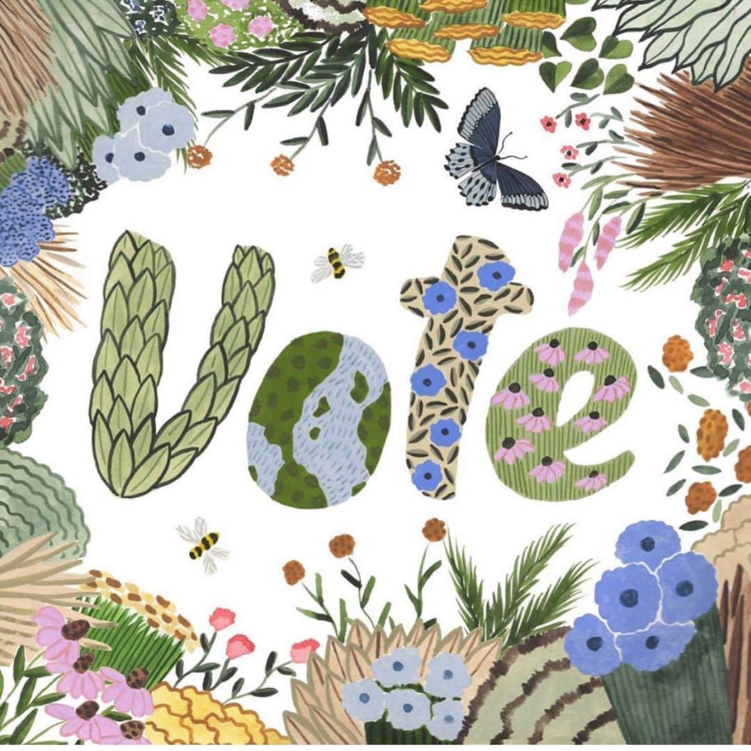 のインスタグラム：「It’s the time. If you can vote and have not yet, please vote today. And please don’t stop there: please check out the 2nd to last post on our feed from the amazing team at @ambosproject about 6 ways to support your community in addition to voting and politics (because not everyone can vote and change isn’t limited to politics) ♥️✅ Artwork by @boccaccinimeadows」