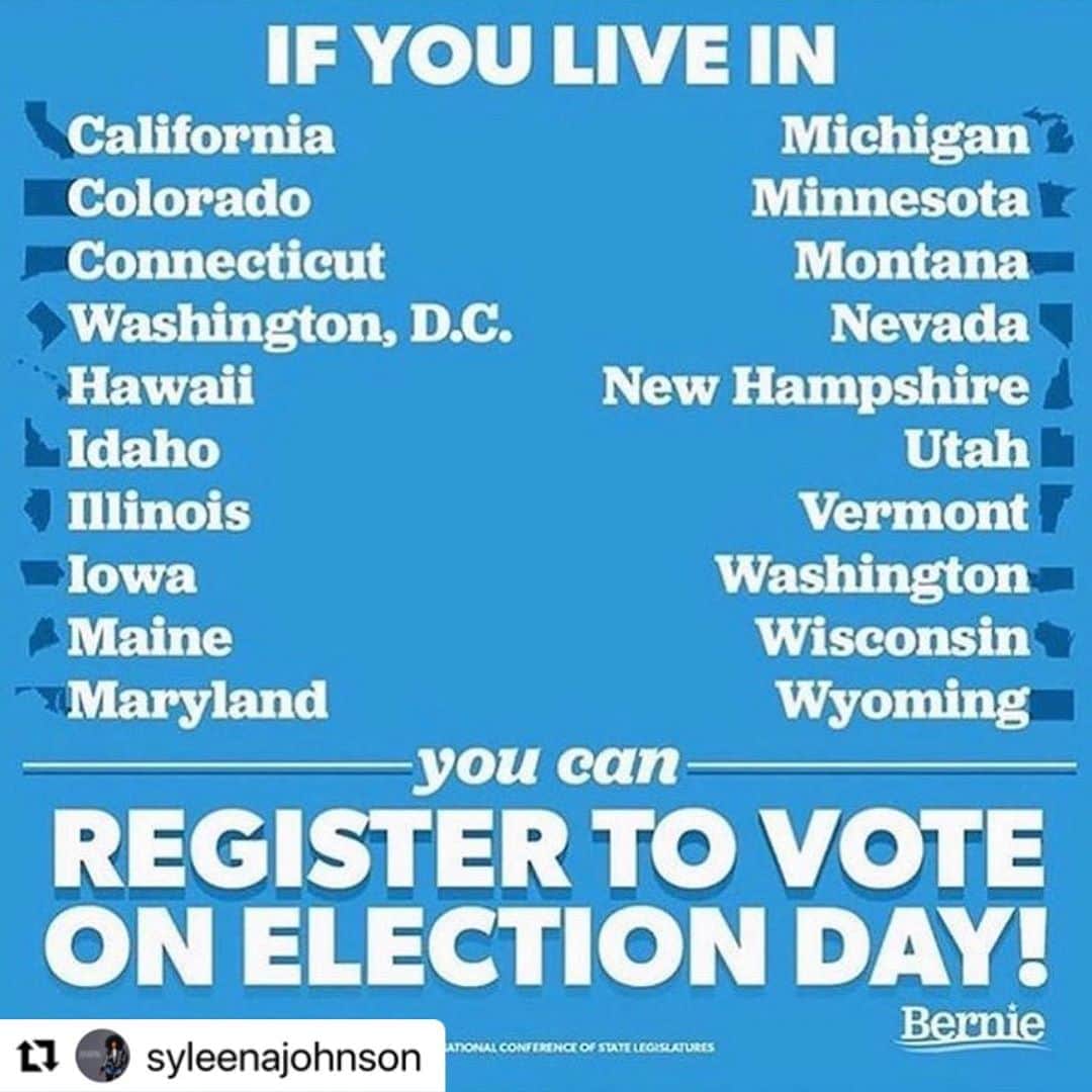 クラウディア・ジョーダンさんのインスタグラム写真 - (クラウディア・ジョーダンInstagram)「Good news! It’s not too late to register and vote ON THE SAME DAY in these states! So please- if you haven’t already done so— go one and get counted!!   #Repost @syleenajohnson with @make_repost ・・・ Hey guys it’s NOT TOO LATE!!! Please read! IN THESE STATES YOU CAN REGISTER AND VOTE AT THE SAME TIME!」11月4日 2時50分 - claudiajordan