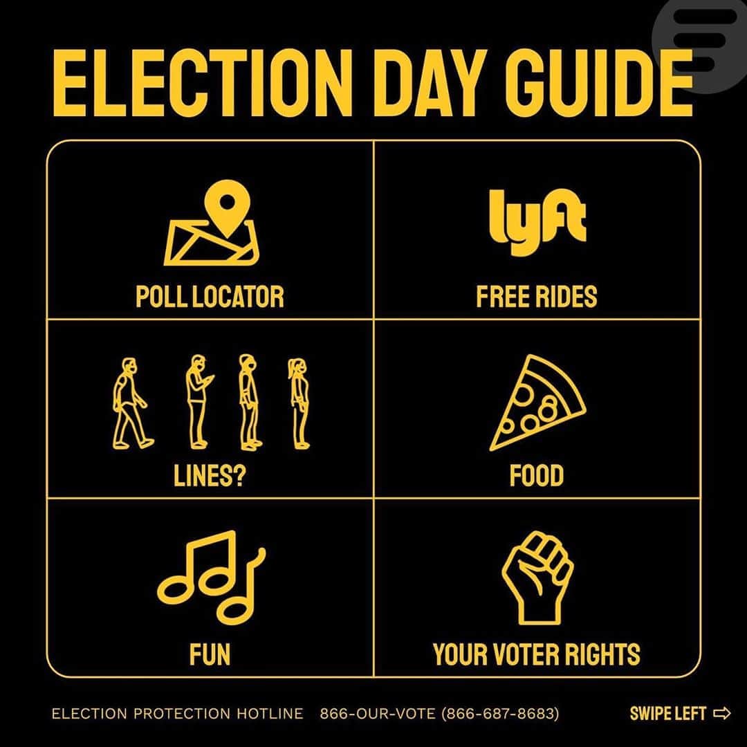 ケイティ・ロウズのインスタグラム：「If you're heading to the polls today—here are some tips! #EveryVoteCounts #ElectionDayGuide」