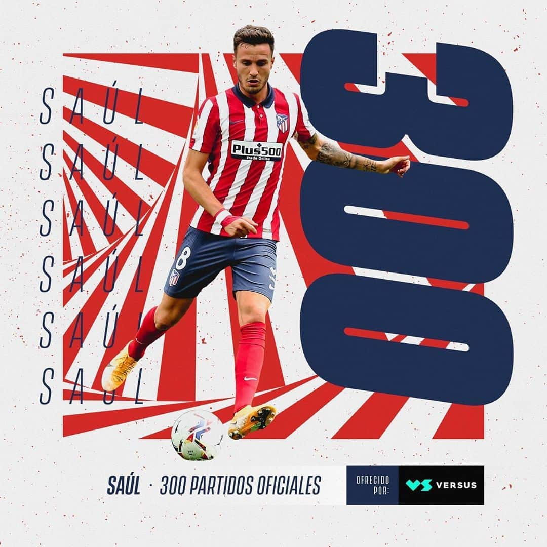 アトレティコ・マドリードさんのインスタグラム写真 - (アトレティコ・マドリードInstagram)「📊 @SaulNiguez alcanzó la cifra de 3⃣0⃣0⃣ partidos como atlético. ¡Felicidades!   🔴⚪ #AúpaAtleti ⭐ #UCL ⚽#LokomotivAtleti」11月4日 5時37分 - atleticodemadrid