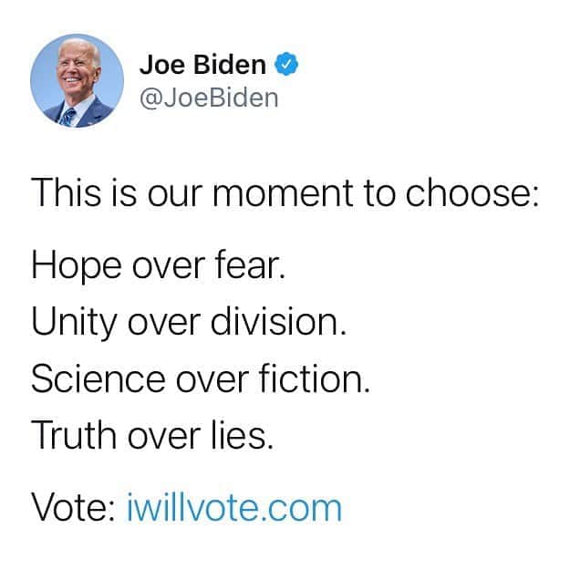 ケイティ・キャシディさんのインスタグラム写真 - (ケイティ・キャシディInstagram)「A series of tweets from @joebiden. This is why I am voting for him. #VOTE 🗳」11月4日 6時20分 - katiecassidy