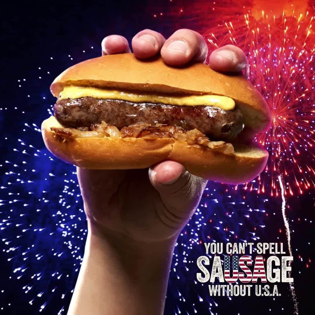 ジョンソンヴィルのインスタグラム：「Raise those buns and cast that ballot. Because you haven't heard it enough... VOTE! #YouCantSpellSausageWithoutUSA #MadeintheUSA #familyowned」