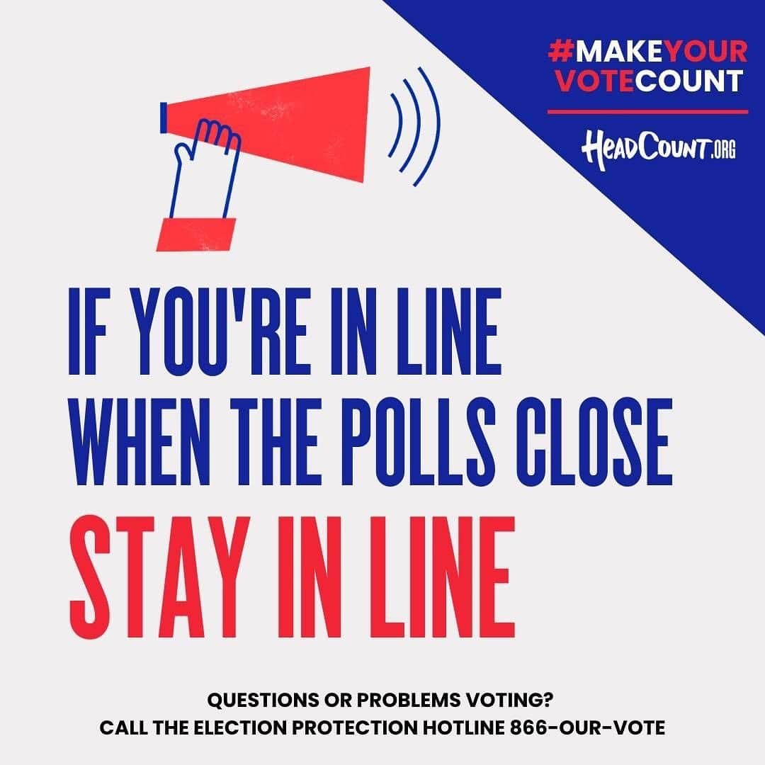 アリシア・ウィットさんのインスタグラム写真 - (アリシア・ウィットInstagram)「to all those still in line- 🇺🇸🙏🏻❤️#repost @headcountorg ・・・ If you are in line when the polls close, STAY IN LINE 📣. You can still vote and make your voice heard. Know your rights. Visit HeadCount.org for more information.」11月4日 9時05分 - aliciawitty