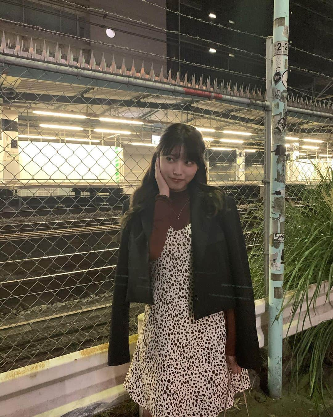 古田愛理さんのインスタグラム写真 - (古田愛理Instagram)「私服🐅  tops ノーブランド jacket @chuu_official  one piece @stylenanda_korea」11月4日 23時07分 - airi_furuta